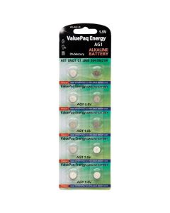 Dantona VAL-AG1-10 ValuePaq Energy AG1 Alkaline Button Cell Batteries, 10 Pack